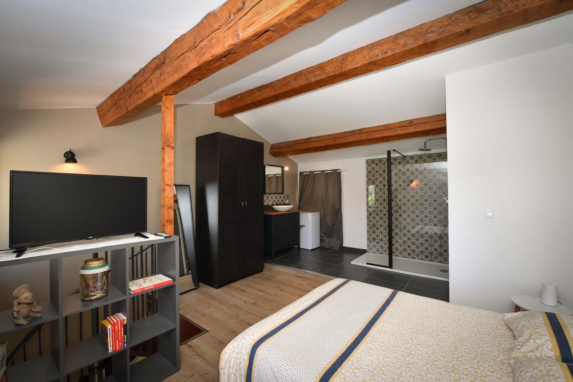 Les Appartements Du Mas Riols 생시프리앙 객실 사진